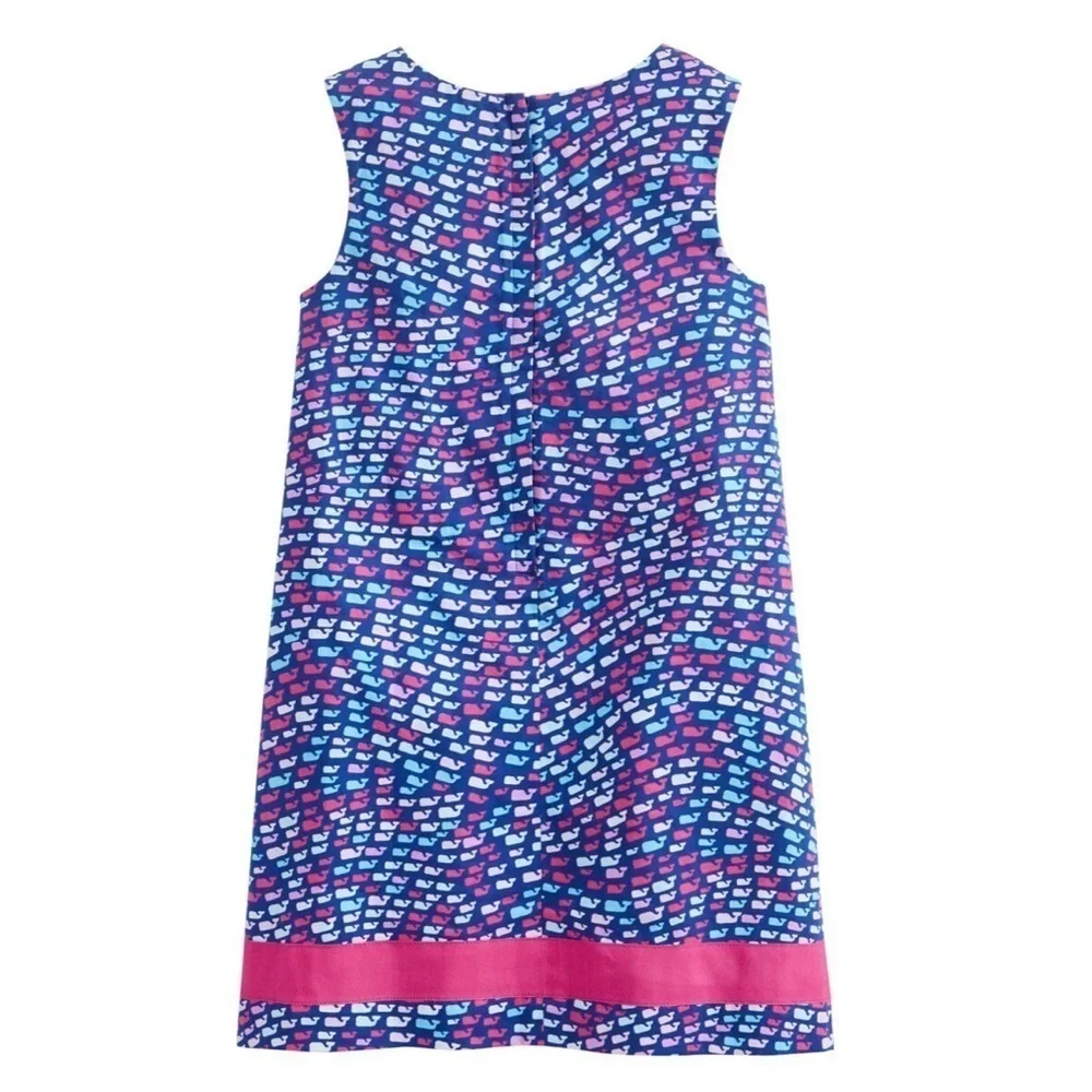 Vineyard Vines School of Whales Shift Dress Girls Size 14